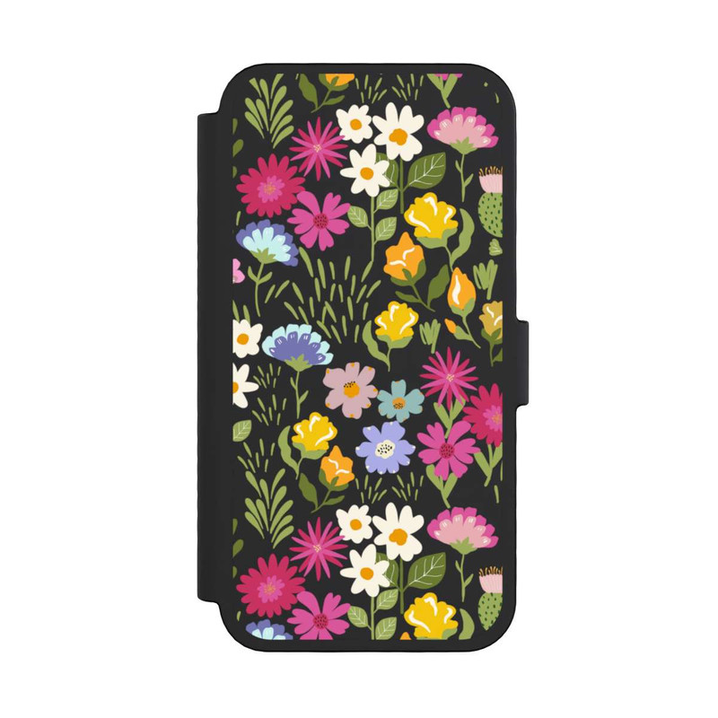 iPhone 16 Pro NIVOflip Bunte Sommerblumen Transparent