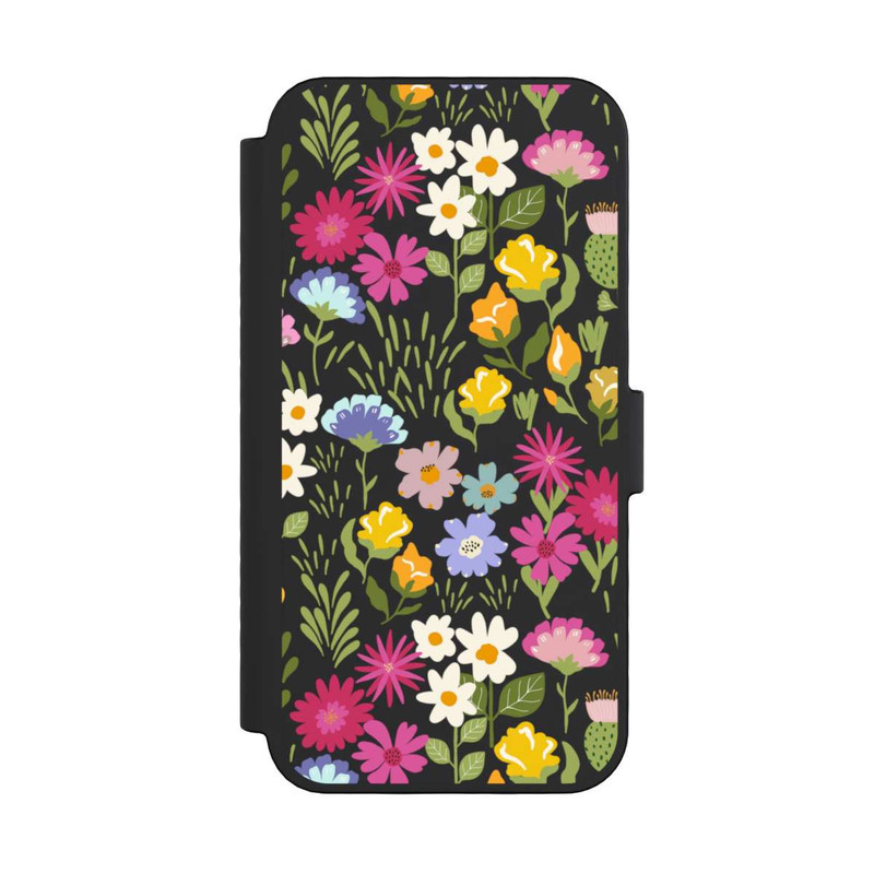 iPhone 16 Pro NIVOflip Bunte Sommerblumen Transparent
