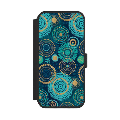 Apple iPhone 16 Pro NIVOflip Blockprint India Teal Gold