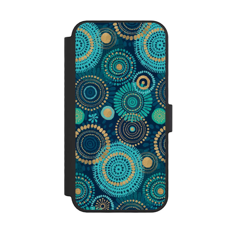 iPhone 16 Pro NIVOflip Blockprint India Teal Gold