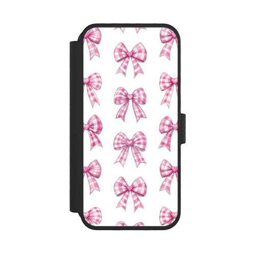 Apple iPhone 16 Pro NIVOflip Pink Gingham Hearts and Bows