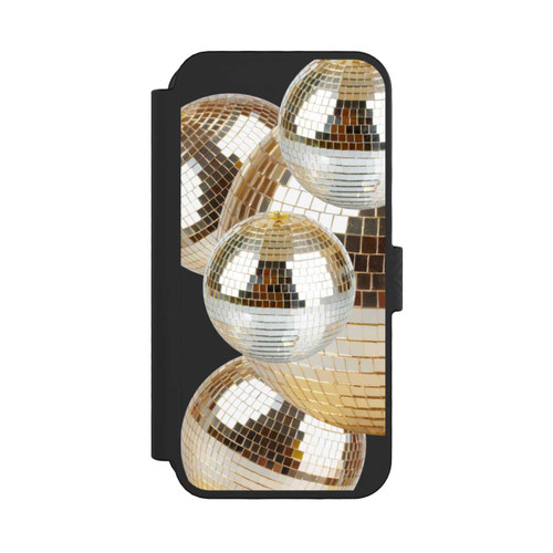 Apple iPhone 16 Pro NIVOflip Discokugel Gold Transparent mit KI
