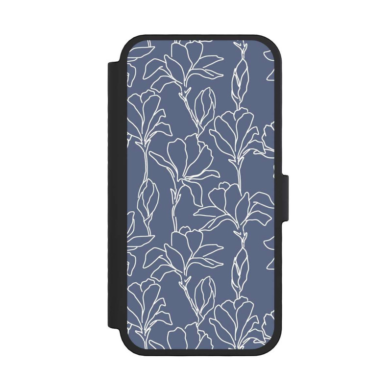 iPhone 16 Pro NIVOflip Flower Silhouettes on Blue