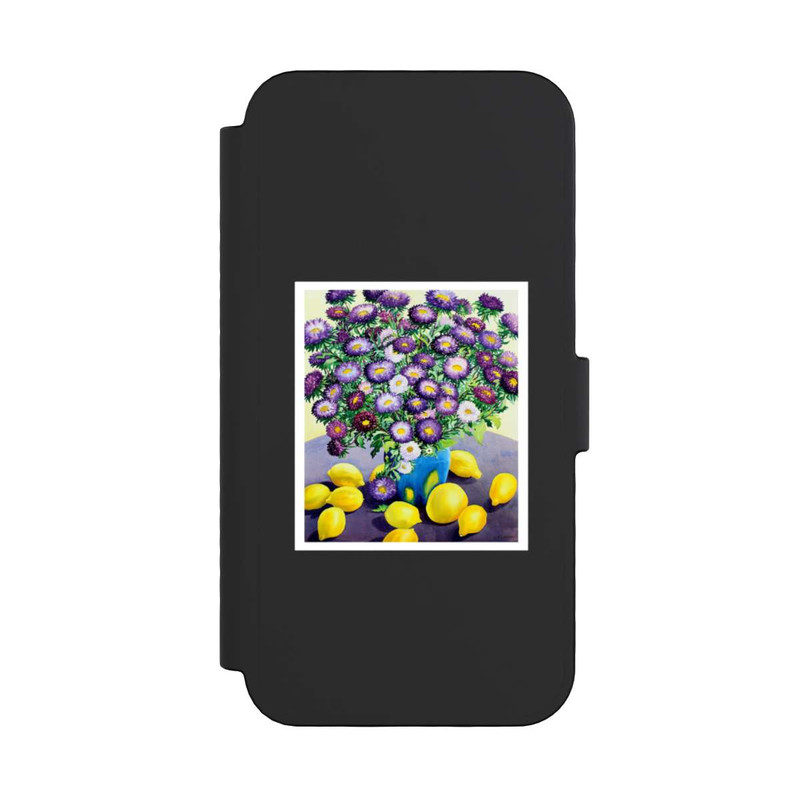 iPhone 16 Pro NIVOflip Purple Asters and Lemons by Christopher Ryland