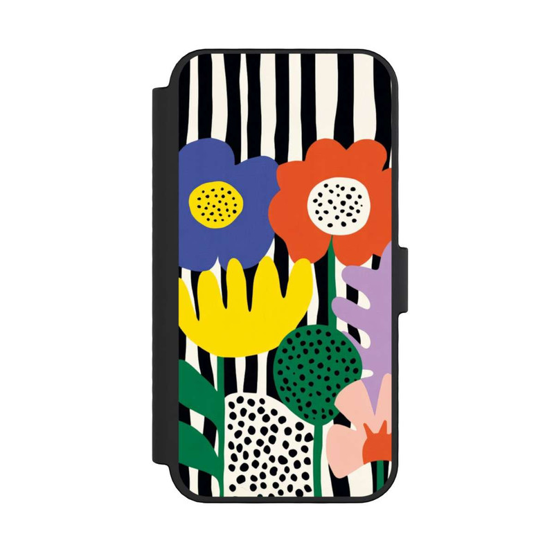 iPhone 16 Pro NIVOflip Flowers Striped Background