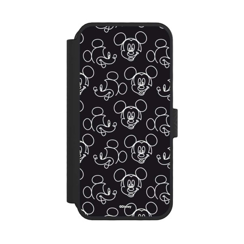 Apple iPhone 16 Pro NIVOflip Disney Mickey Faces Black Line Art Pattern
