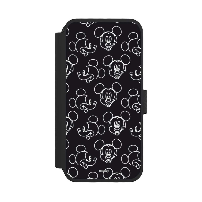 iPhone 16 Pro NIVOflip Disney Mickey Faces Black Line Art Pattern