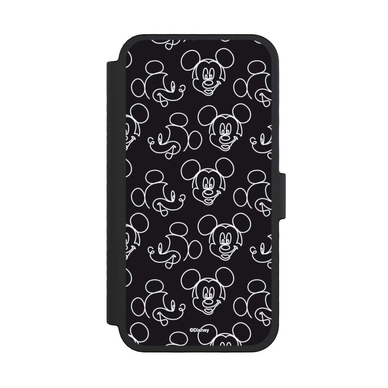 iPhone 16 Pro NIVOflip Disney Mickey Muster Schwarz