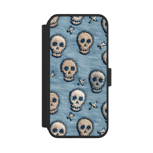 Apple iPhone 16 Pro NIVOflip Skulls on Jeans Pattern