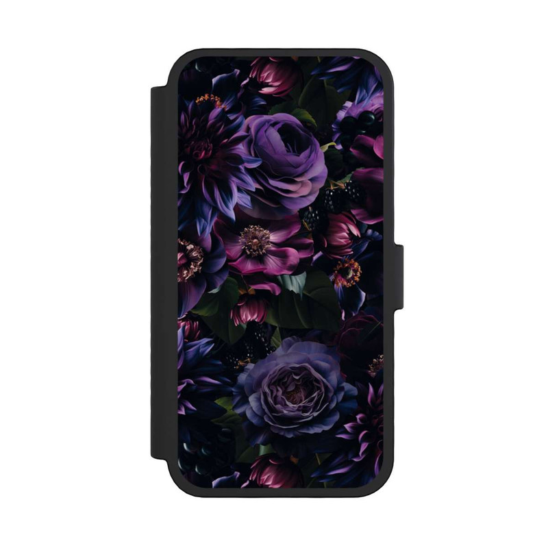 iPhone 16 Pro NIVOflip Dunkle Lila Blüten 