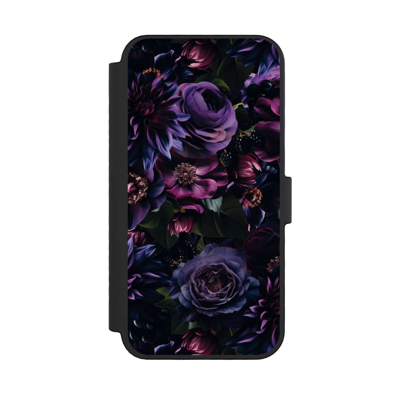 iPhone 16 Pro NIVOflip Dunkle Lila Blüten 