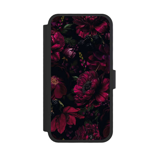 Apple iPhone 16 Pro NIVOflip Dunkle Rote Blumen Liebe