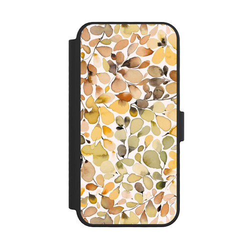 Apple iPhone 16 Pro NIVOflip Eukalyptus Aquarellblätter Braun Herbst