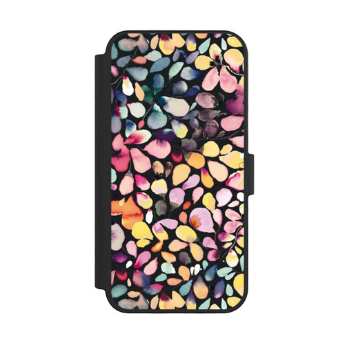 Apple iPhone 16 Pro NIVOflip Eucalyptus Watercolor Leaves Black