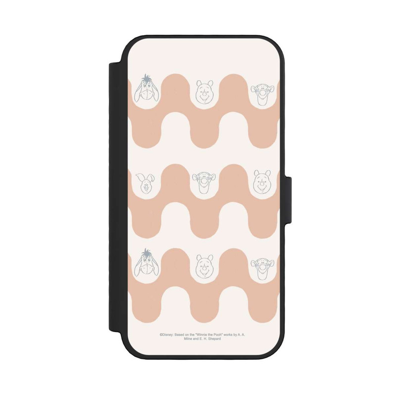 iPhone 16 Pro NIVOflip Winnie l'Ourson et ses Amis Motif Vagues Bohèmes