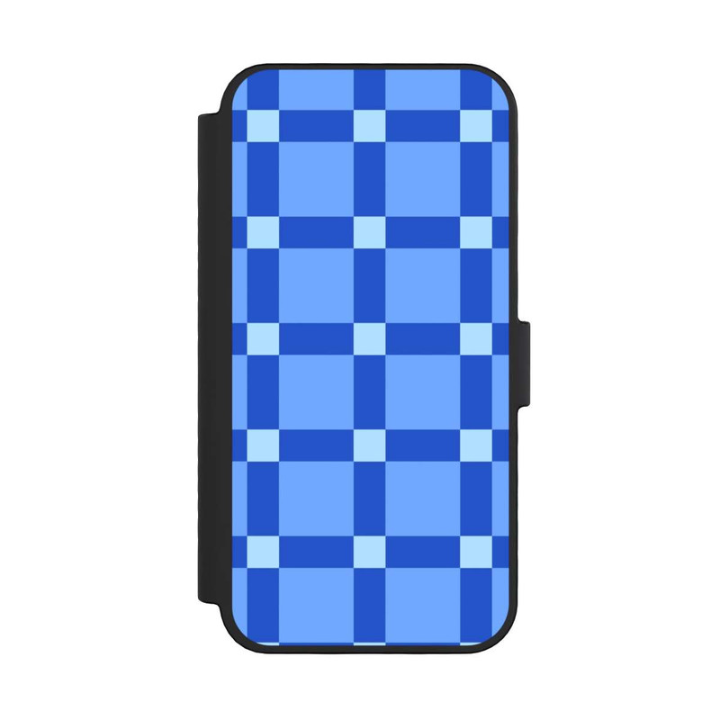 iPhone 16 Pro NIVOflip Big Blue Checked Pattern