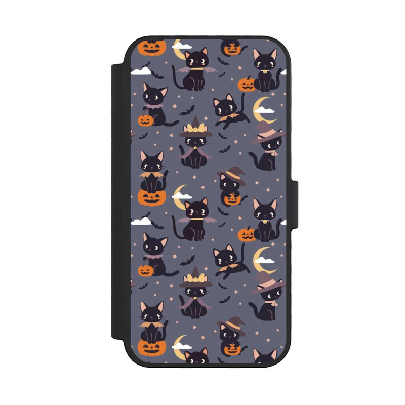iPhone 16 Pro NIVOflip Cute Halloween Witch Cats and Pumpkins