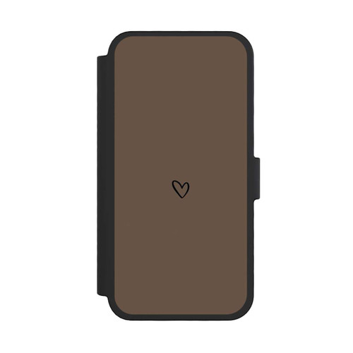 Apple iPhone 16 Pro NIVOflip Herz Minimalistisch Braun