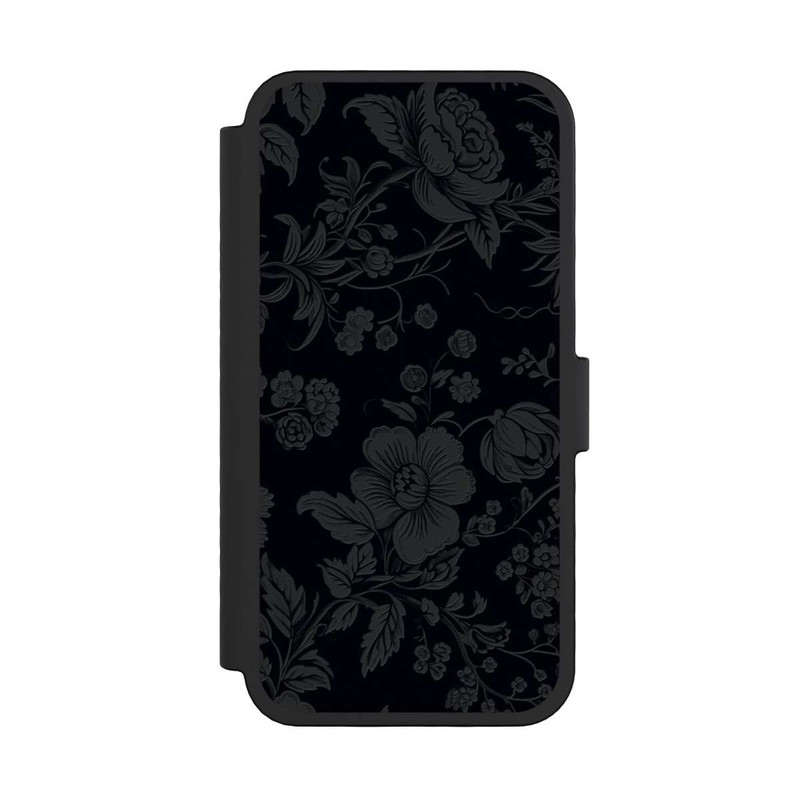 iPhone 16 Pro NIVOflip Dunkle Blumen Vintageoptik