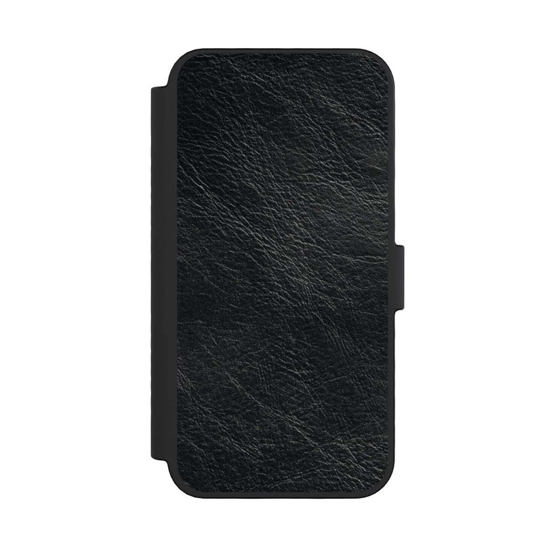 iPhone 16 Pro NIVOflip Schwarzer Lederlook Hintergrund