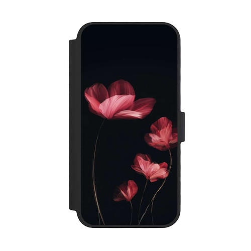 Apple iPhone 16 Pro NIVOflip Burgunder Blüten schwarz