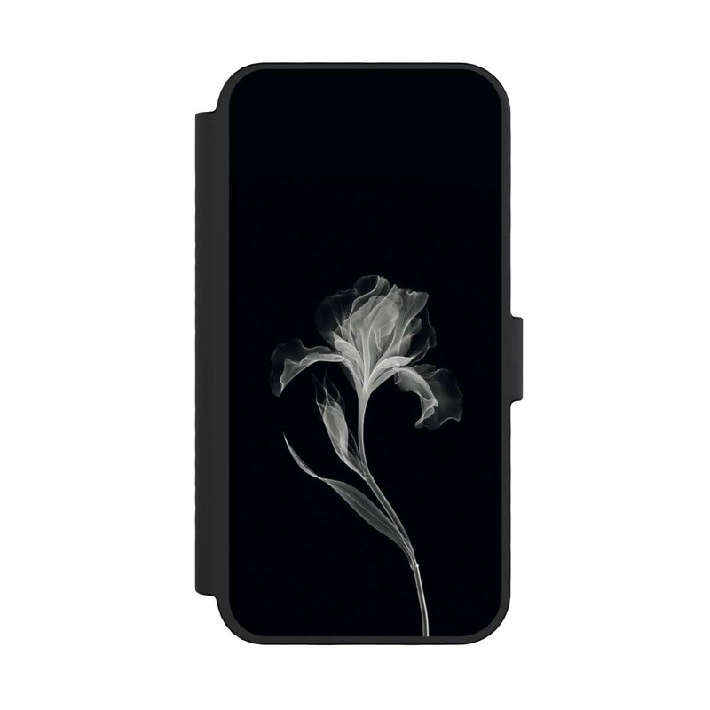 iPhone 16 Pro NIVOflip Fleur négative Gris sur noir avec IA