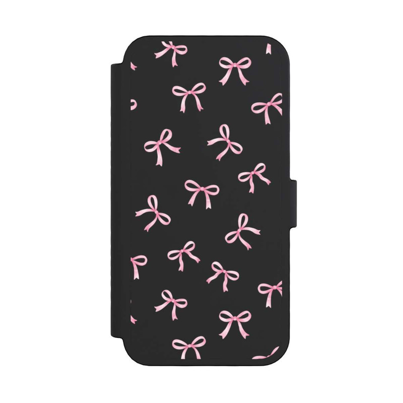 iPhone 16 Pro NIVOflip Rosa Schleifen transparent mit KI