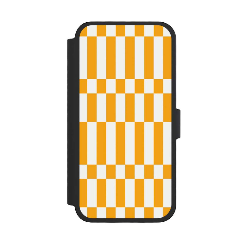 iPhone 16 Pro NIVOflip Motif à Carreaux d'Été Jaune Vif