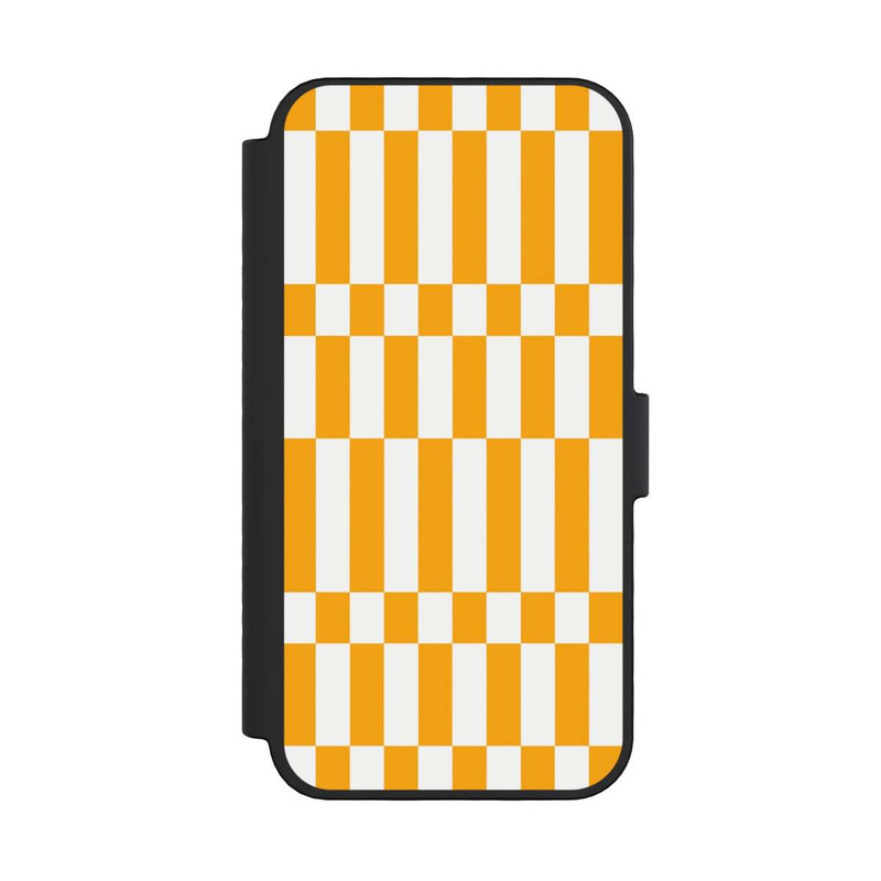 iPhone 16 Pro NIVOflip Motif à Carreaux d'Été Jaune Vif