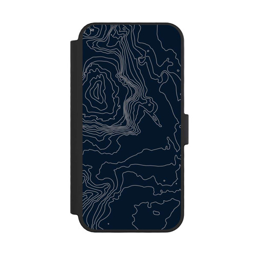 Apple iPhone 16 Pro NIVOflip Berg Höhenlinien Dunkel
