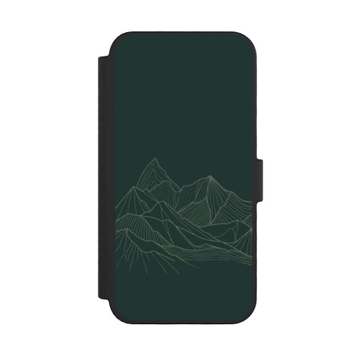 Apple iPhone 16 Pro NIVOflip Berg Line Art Grün