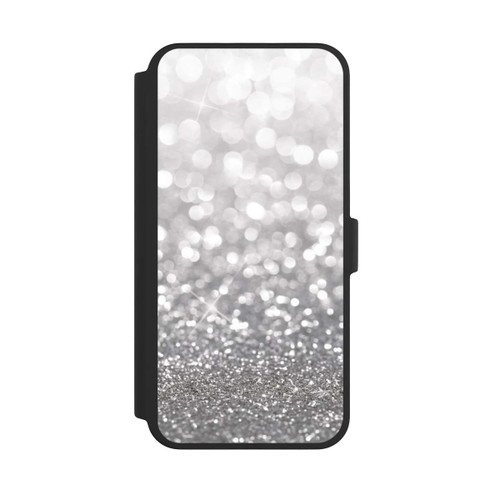 Apple iPhone 16 Pro Max NIVOflip Pluie de Paillettes Argentées Look