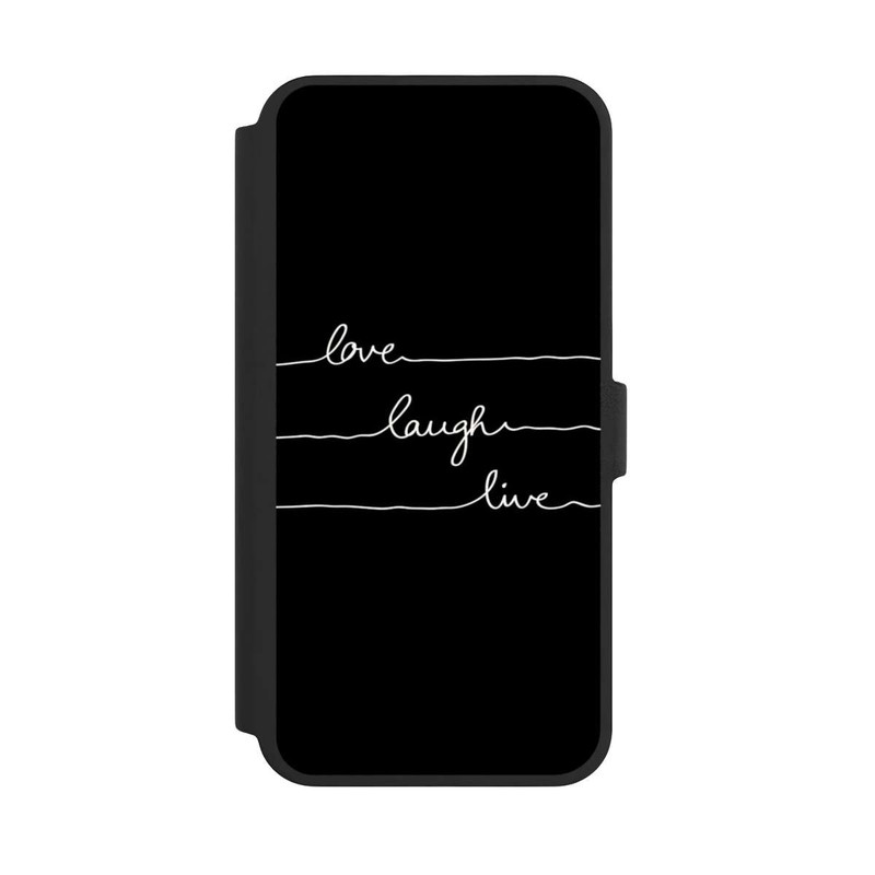 iPhone 16 Pro Max NIVOflip Love Laugh Live weiß/schwarz