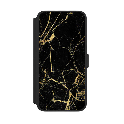 Apple iPhone 16 Pro Max NIVOflip Schwarzgoldener Marmor-Look