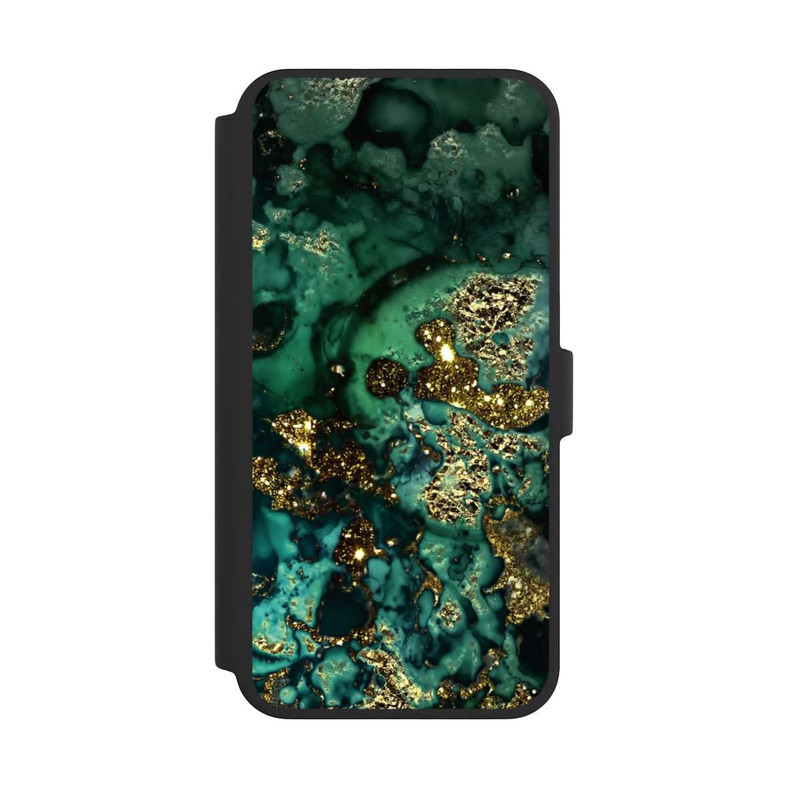 iPhone 16 Pro Max NIVOflip Cyan Glitzer Marmorlook