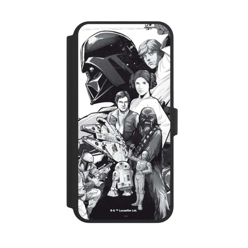 Apple iPhone 16 Pro Max NIVOflip StarWars Charaktere - Schwarz-Weiß