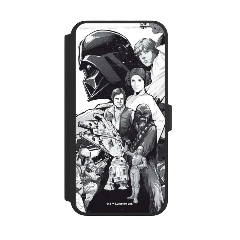iPhone 16 Pro Max NIVOflip StarWars Charaktere - Schwarz-Weiß