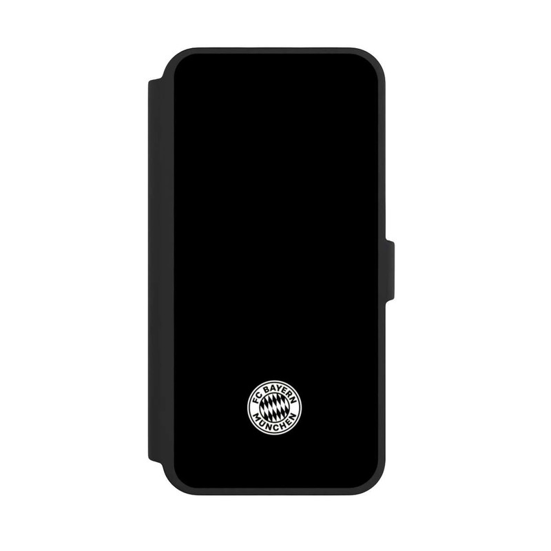 iPhone 16 Pro Max NIVOflip Klassisches FCB Logo Klein - Weiß auf Schwarz