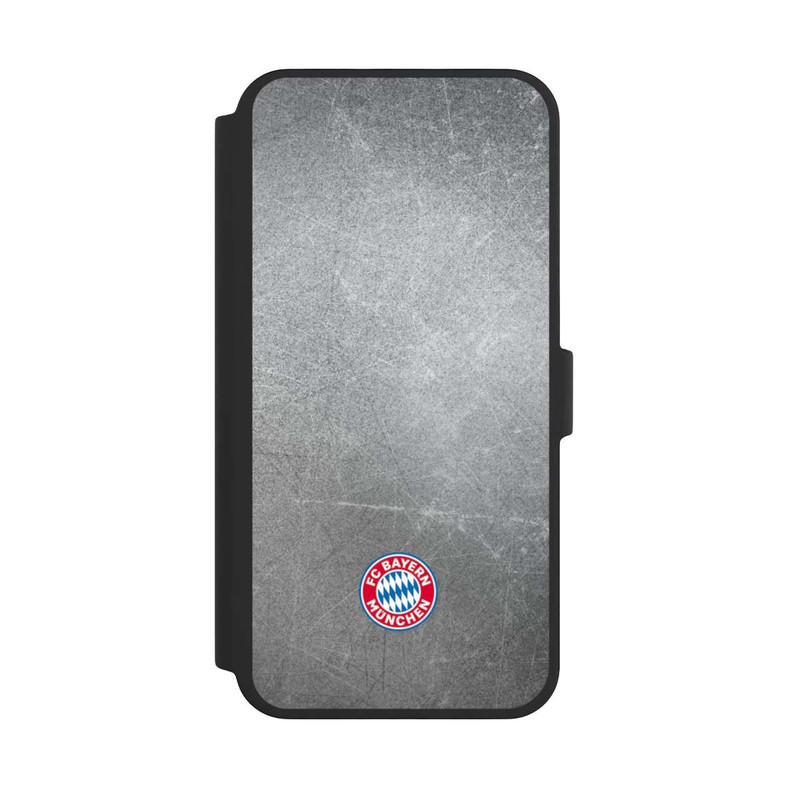 iPhone 16 Pro Max NIVOflip Klassisches FCB Logo Klein - Bunt auf Metalllook