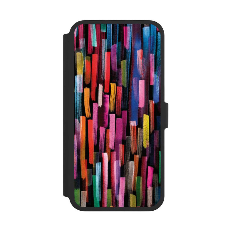 iPhone 16 Pro Max NIVOflip Coups De Pinceaux Colorés Noir