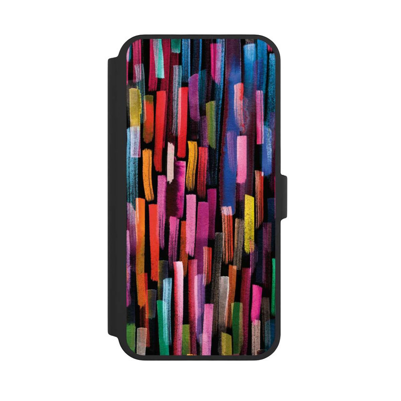 iPhone 16 Pro Max NIVOflip Bunte Pinselstriche schwarz
