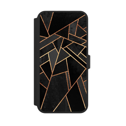 Apple iPhone 16 Pro Max NIVOflip Schwarze Nacht Gold Druck