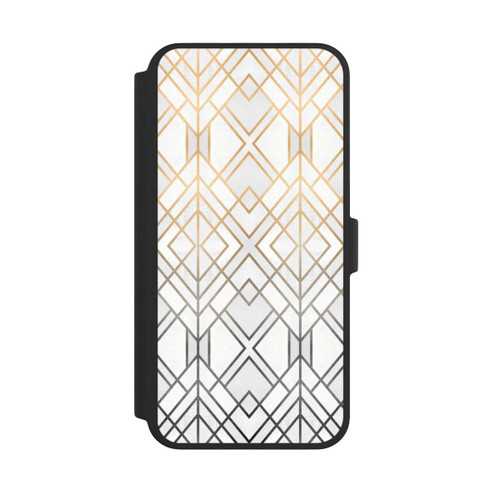 Apple iPhone 16 Pro Max NIVOflip Imprimé Geo Gold doré et gris