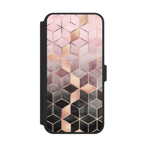 Apple iPhone 16 Pro Max NIVOflip Pink-grauer Farbverlauf Würfel Druck