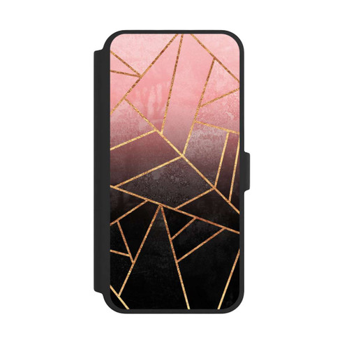 Apple iPhone 16 Pro Max NIVOflip Imprimé Pierre Or Rose Et Noir