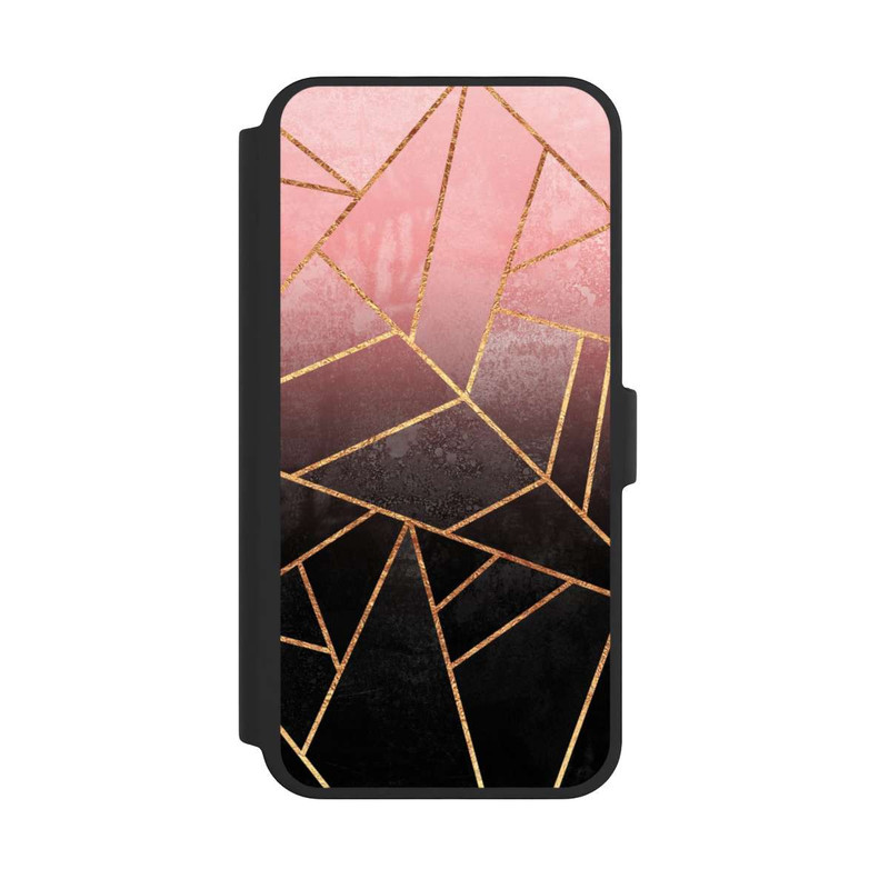 iPhone 16 Pro Max NIVOflip Imprimé Pierre Or Rose Et Noir