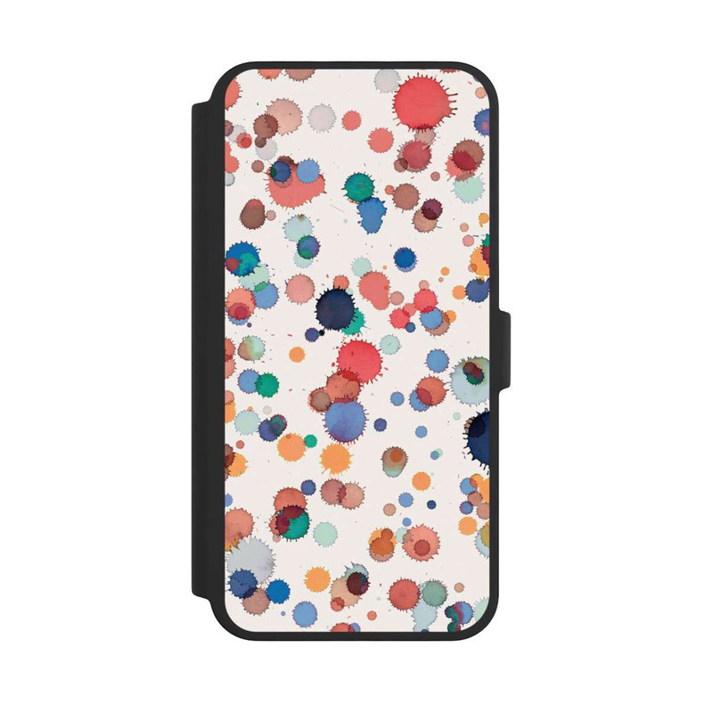 iPhone 16 Pro Max NIVOflip Tropfen Aquarell Textur Blau Gelb