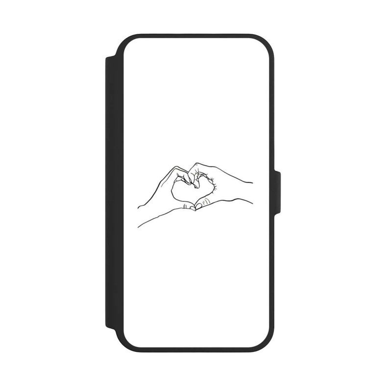 iPhone 16 Pro Max NIVOflip Herz Hände Line Art