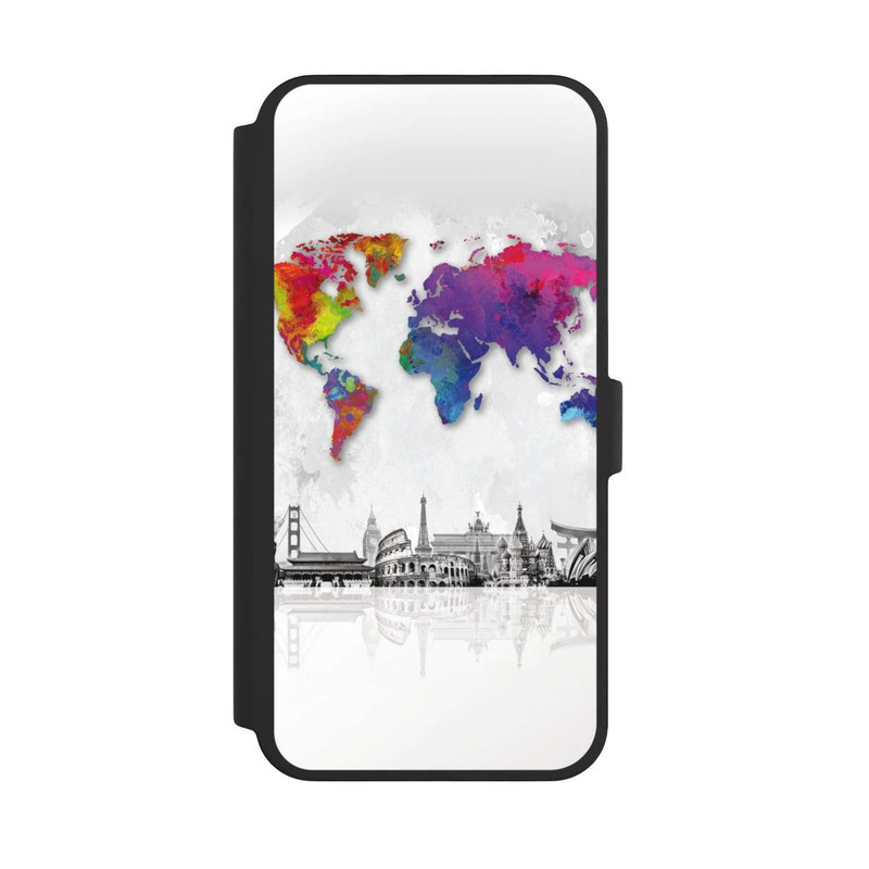iPhone 16 Pro Max NIVOflip Weltkarte mit Skyline