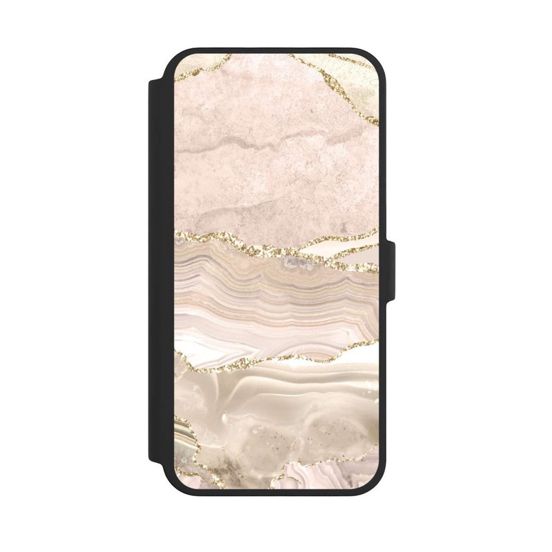 iPhone 16 Pro Max NIVOflip Marmor rosa-goldene Streifen